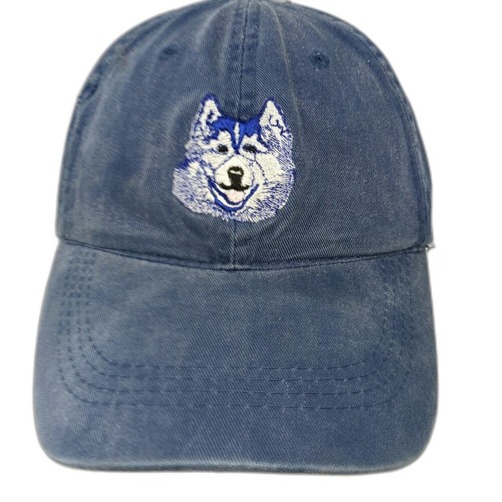 Otto Cap Baseball Cap Blue One Size Husky Embroidery Huskies Mascot Hat Cotton